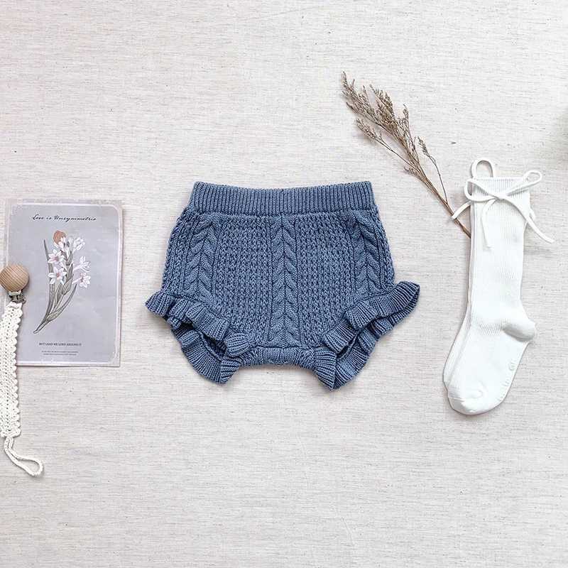 2024 Spring Kids PP Shorts Baby Boys Girls Knit Short Childrens Clothing Casual Baby Boys Girls Shorts Autumn Children Short W241227