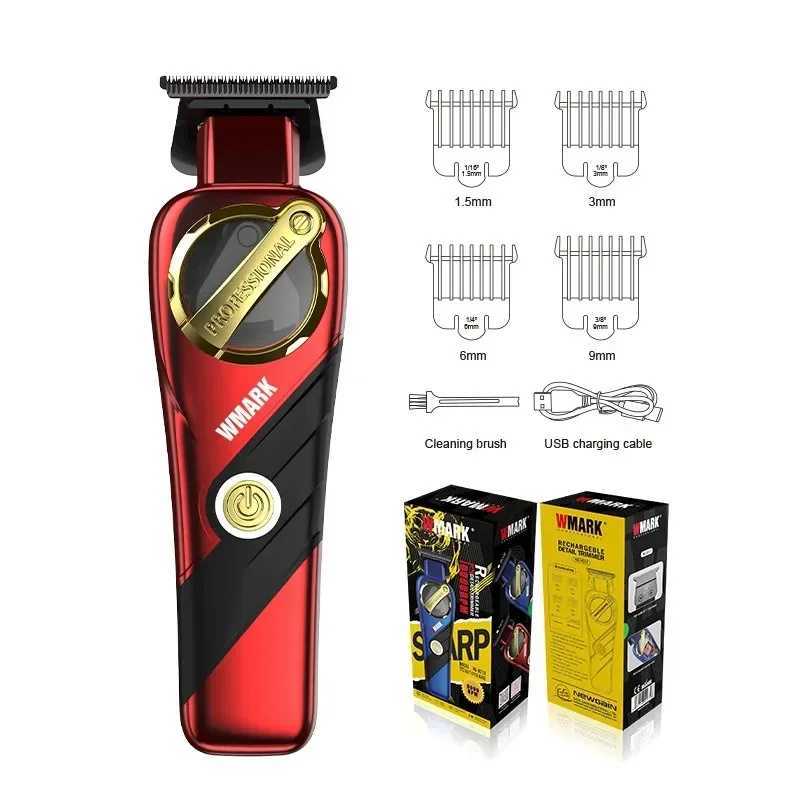 NG-9213 WMARK Magnetic Levitation Motor Engraving Shears Barbershop Mens Professional Hair Clipper DLC Blade 9000RPM High Speed W241227