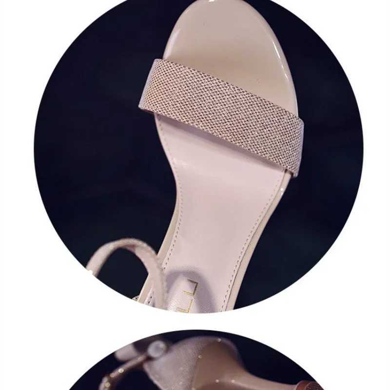 High Quality Summer New Brand Women Ankle Strap Sandals Thin High Heel Ladies Dress Pumps Shoes Outdor Gladiator Dress Sandals T241227