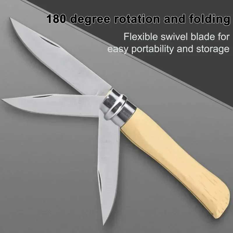 Folding Fruit Knife Outdoor Camping Portable Folding Knife Tool Household Peeling Stainless Steel Sharp Fruit and Vegetable Knife Y241227