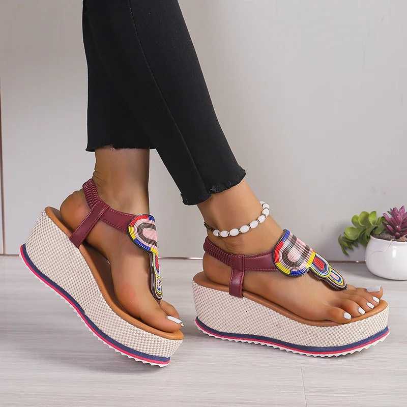 Womens Sandal New Summer Fashion Shoes for Women Plus Size Open Toe Wedges Sandals Women Luxury Designer Platform Sandals M241227