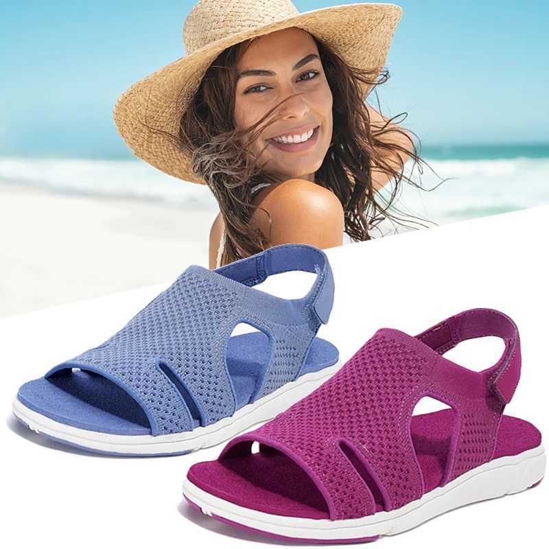 High Quality Women Sandals Plus Size 43 Wedges Ladies Sandals Soft Bottom Platform Casual Female Beach Shoes Dropshipping T241227