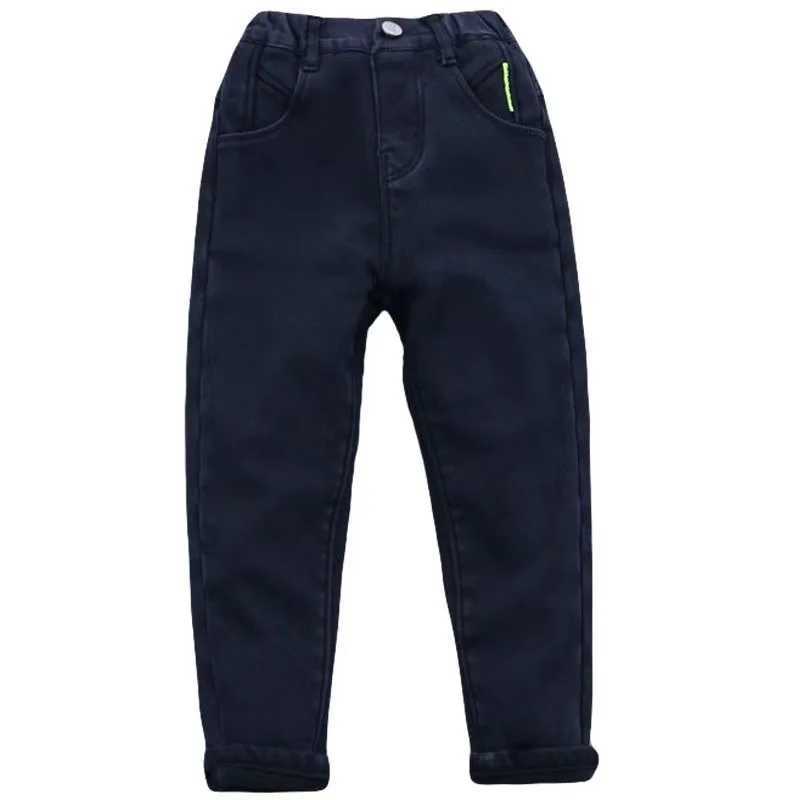 1-11 Yrs boys unisex wool winter pants suitable for children baby thick warm and soft suitable for childrens stretch wool jeans W241227