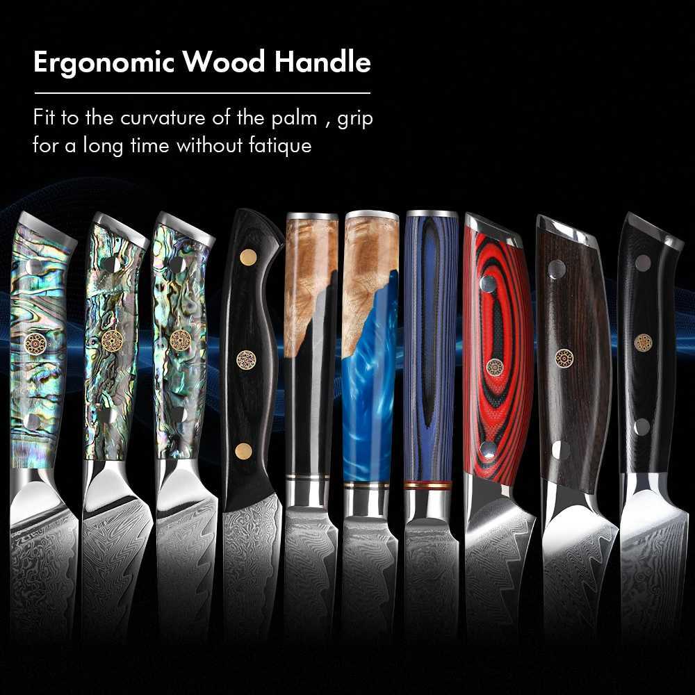 TURWHO professional kitchen knife with 67 layers Damascus steel kitchen chef knife fruit peeler and vegetable peeler knife kitchen tools Y241227