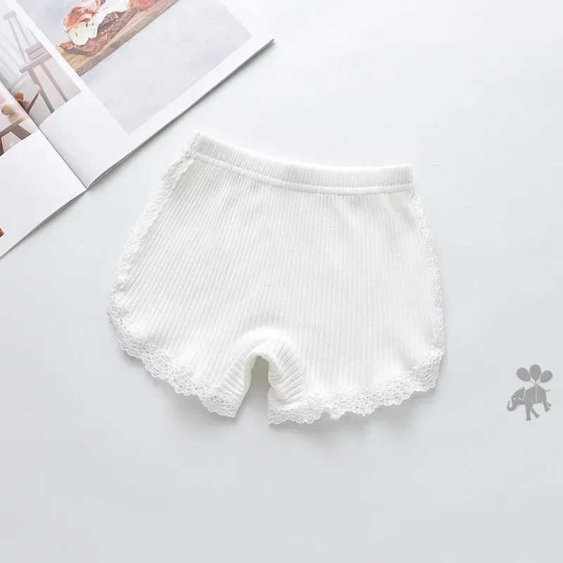 4-12 Years Girls Safety Pants Summer Three-quarter Pants Little Girls Baby Kids Side Lace Cotton Anti-glare Shorts W241227