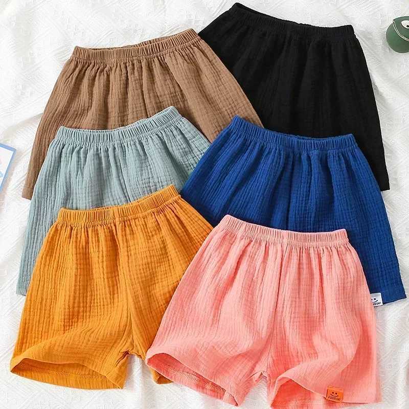 Cotton Muslin Shorts for Children Infant Korea Style Summer Beach Short Pants Bottom for Baby Clothes Girls Boy 4 6 8 10 12 Yrs W241227