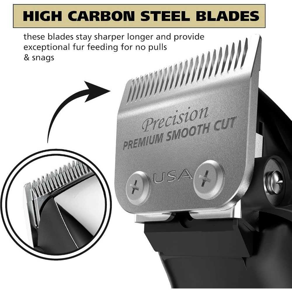 Quiet Pro Corded Dog Clippers for Grooming - Heavy Duty Compact Electric Dog Grooming Kit Hair Clippers for Dogs Cats Pets W241227