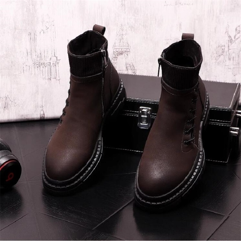 Fashion Martin Boots Men Trainers Black Leather Wedding No Rivets Dress Flats Sneakers Shoes 34 241226
