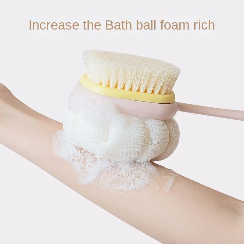 Loofah Back Scrubber Long Handle Shower Body Brush with Soft Mesh Sponge for Women Skin Exfoliating Bath Massage 241226