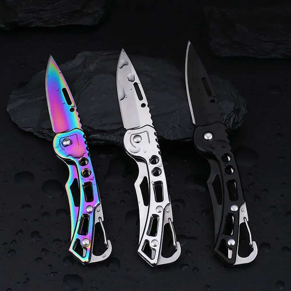 3.5-inch stainless steel folding knife portable filling knife fishing boat accessories PP handle lightweight but cutting knife Y241227