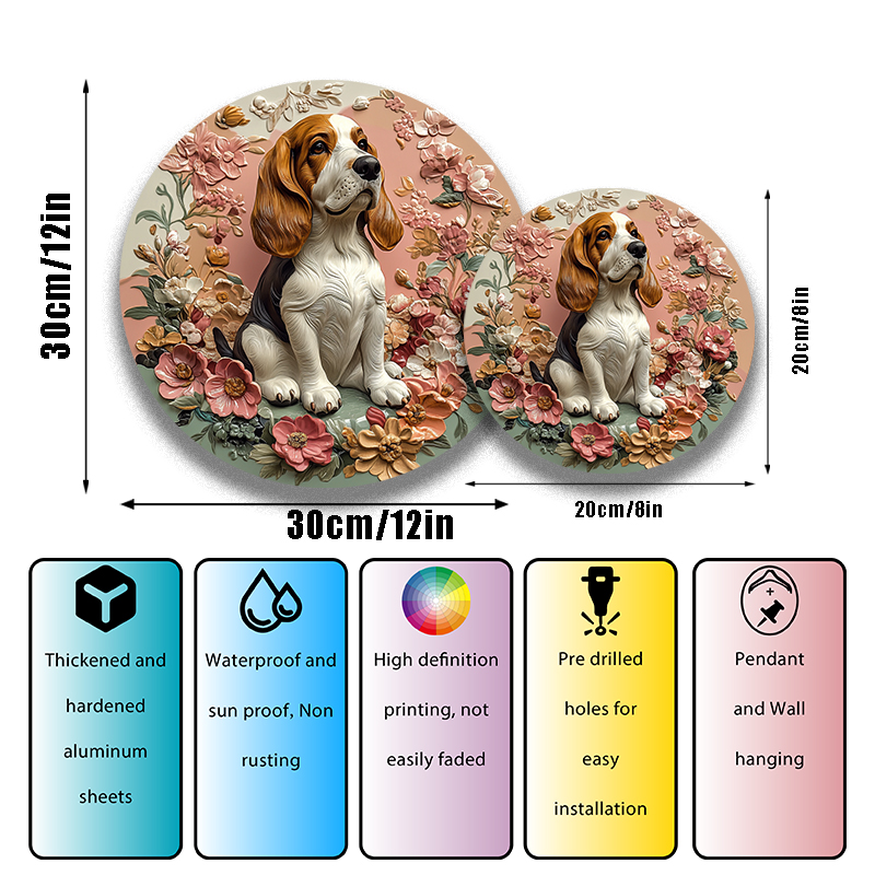 Customizable Beagle Dog Pet Ornaments - Perfect Souvenir Tombstones for Pets, Ideal for Christmas & Halloween Gifts