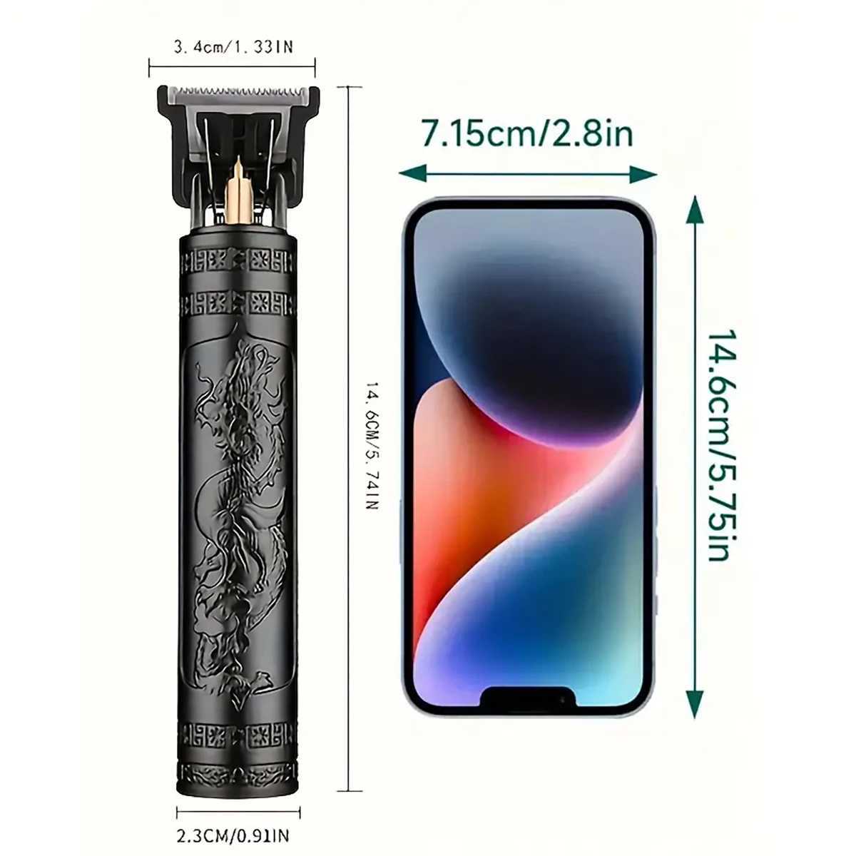 1pc T9 Longfeng hair clipper USB charging Electric hair clipper Oil Head Cutter Plastic Tube Electric Barber W241227