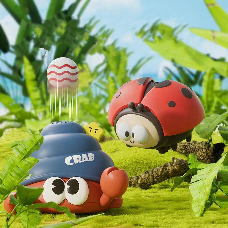Ladybug Floating Ball Children Puzzle Toy Baby Early Education Focus Training Game Boys Girls 1-3 Year Old Crab Cute Animals Toy 241226