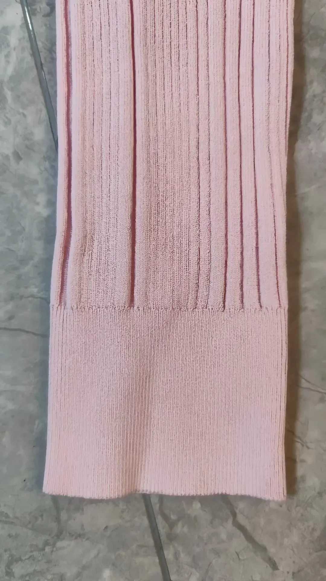Puff Slve V-neck Knitted Dress 2023 spring New Commuter Midi Skirt High Waist Slim Fit Sexy Dresses 5220643 X241226
