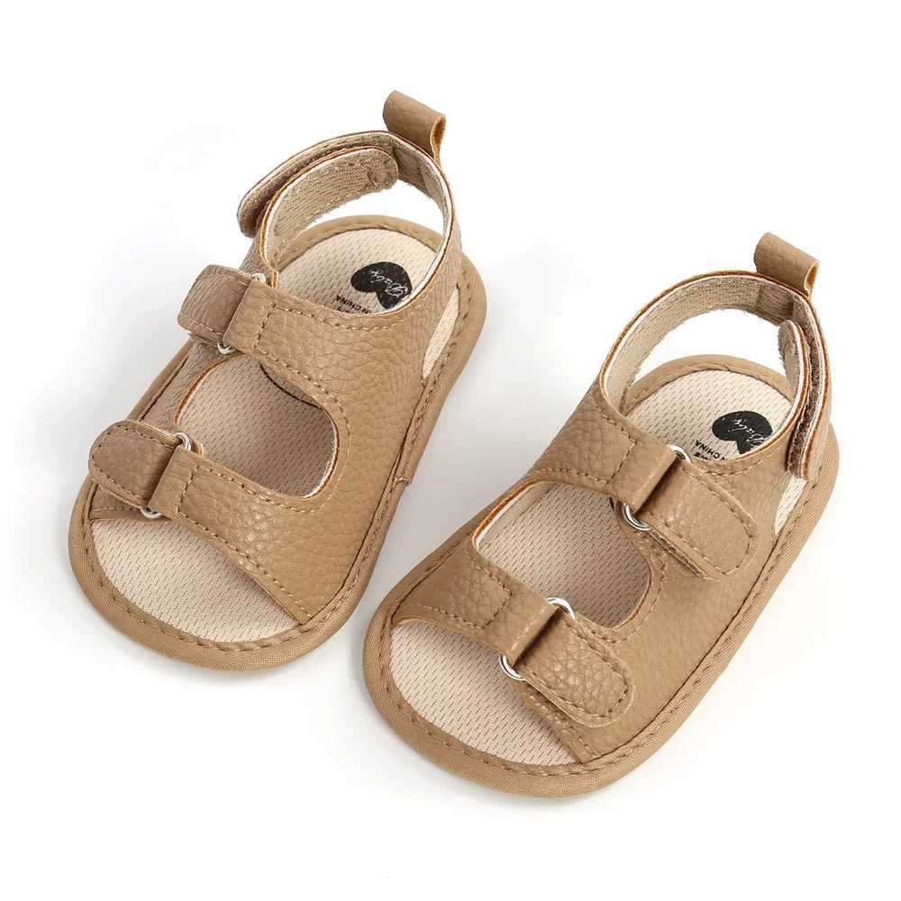 Sneakers New Sandals Shoes Sandals PU Soft Bottom Sole Anti-Slip Infant First Walker Crib Shoes Newborn Moccasins H241225
