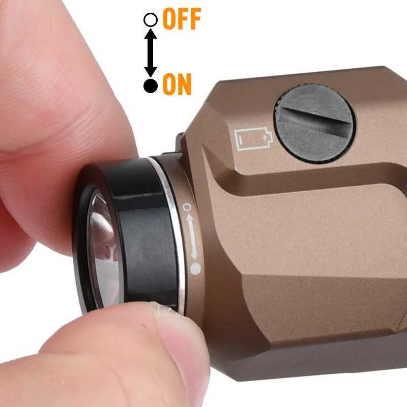 WADSN tactical mini flashlight 800 lumens flashlight high-power weapon light air gun accessories hunting reconnaissance lightW241227