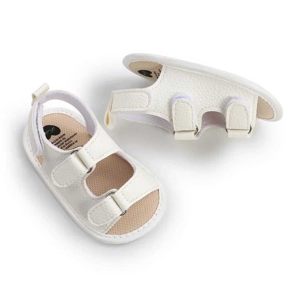 Sneakers New Sandals Shoes Sandals PU Soft Bottom Sole Anti-Slip Infant First Walker Crib Shoes Newborn Moccasins H241225