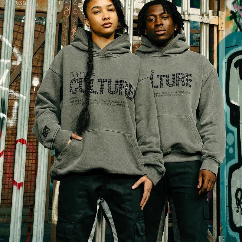 MensAutumn Hooded Hoodie American Style Personalized Outfit Trendy Autumn Clothing for Men Retro Jacket Thickened 241223