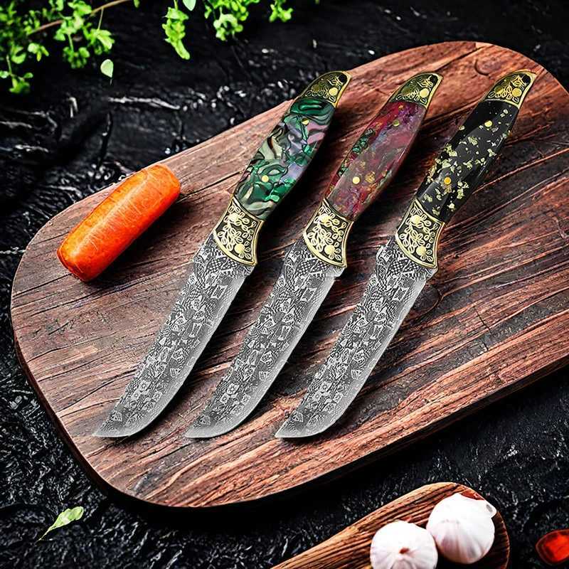 Stainless steel kitchen knife chefs knife cutter utility knife barbecue steak knife Y241227