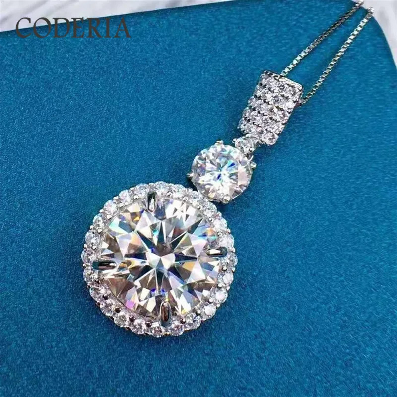 Classic D Color 611 CT Necklace Diamond Pendant Plated 18K Gold Sterling Silver Wedding y GRA Jewelry 241226
