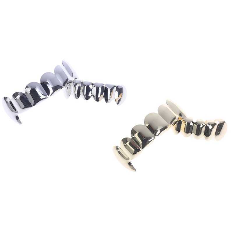 Hip Hop Teeth Grillz Top Bottom Grill Mouth Teeth Grills Gangster Jewelry Gift W241227