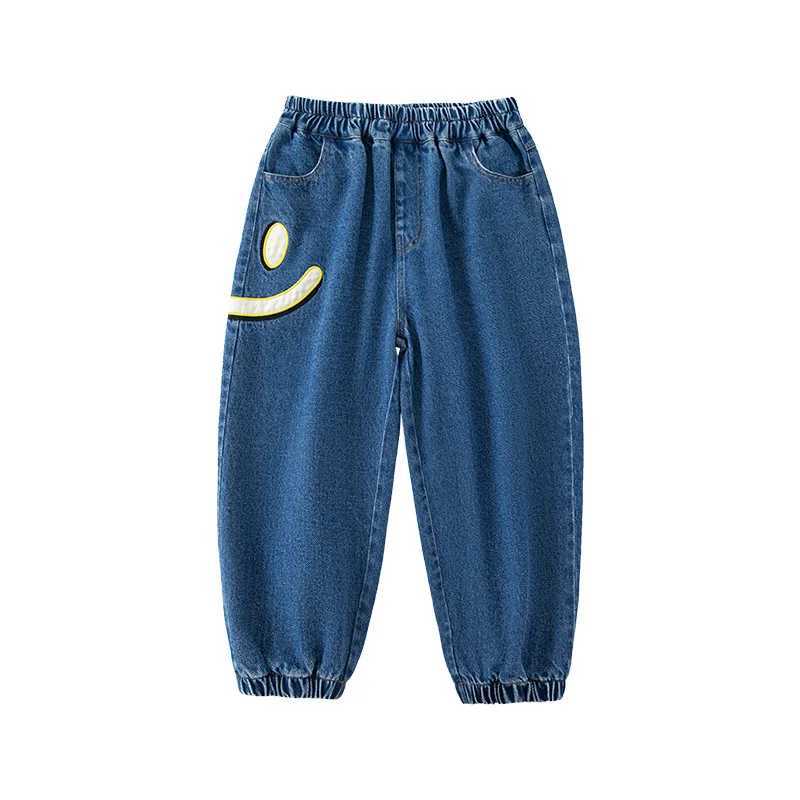 Boys Jeans Spring 2024 New Loose Pants Denim Childrens Handsome Autumn Pants 2 3 4 5 6 7 8 9 10 11 12 13 14 Years W241227