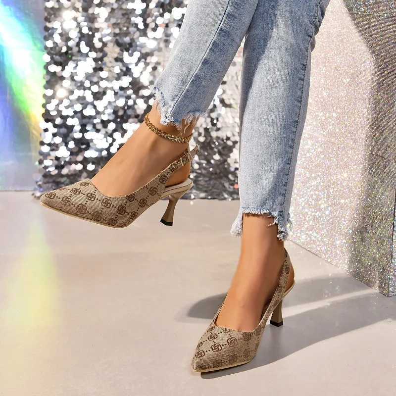 High Quality Brand Designer High Heels Sandals Women Summer Pointed Toe Ankle Straps Pumps Woman Plus Size 42 Thin Heeled Party Shoes T241227