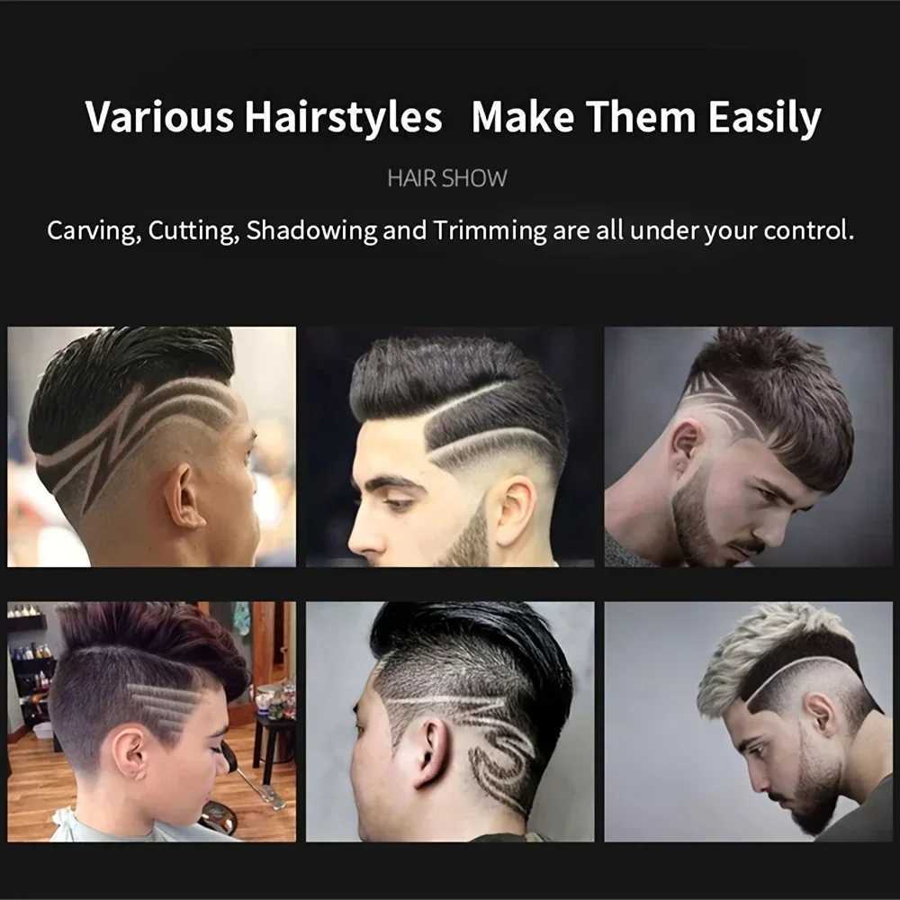 USB Rechargeable Vintage Hair Clipper Barber Professional Electric Hair Trimmer Beard Shaver Men Hair Cutting Machine W241227