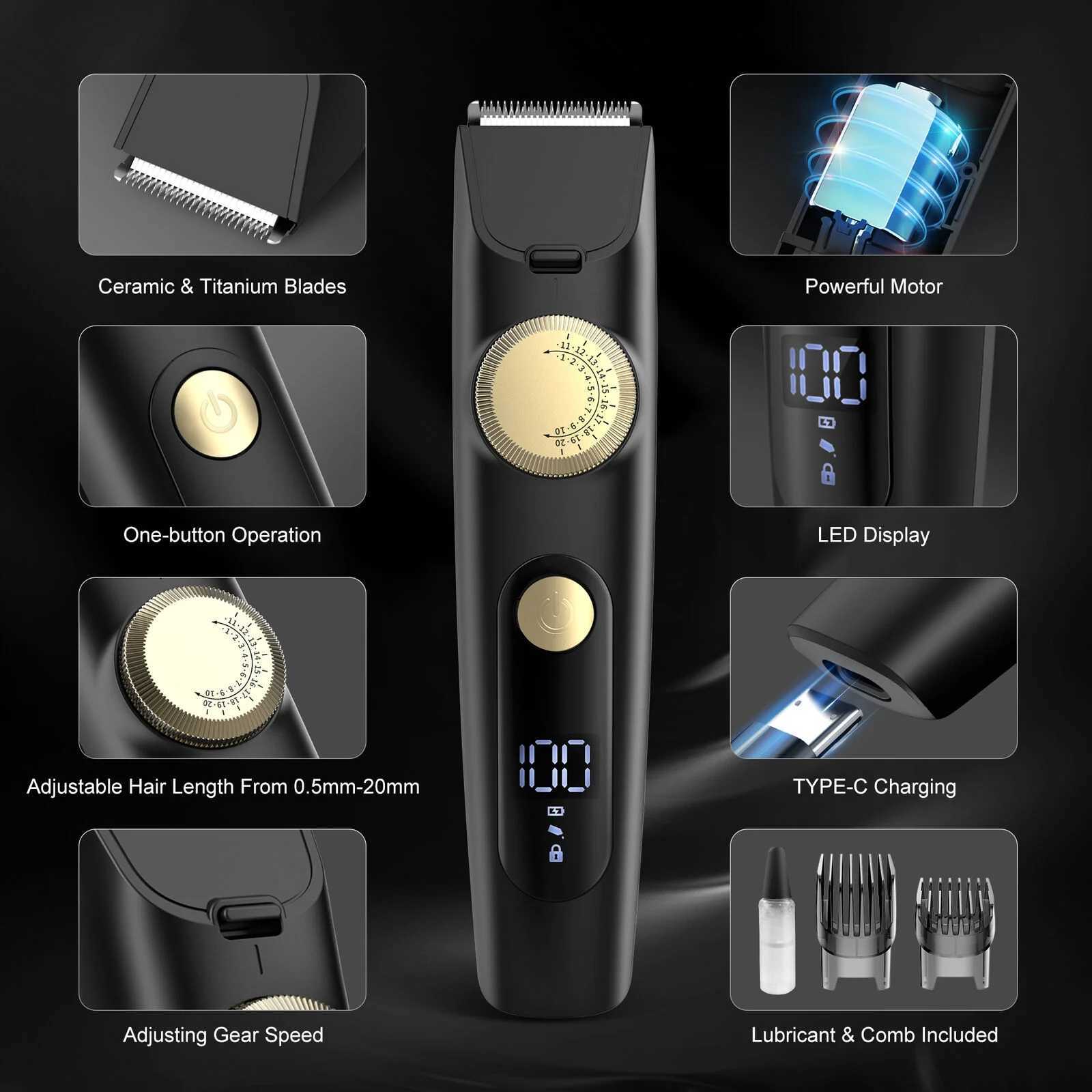 Sejoy Electric Shaver Hair Trimmer Set Razor for Men Hair Clipper Kit Cordless W241227