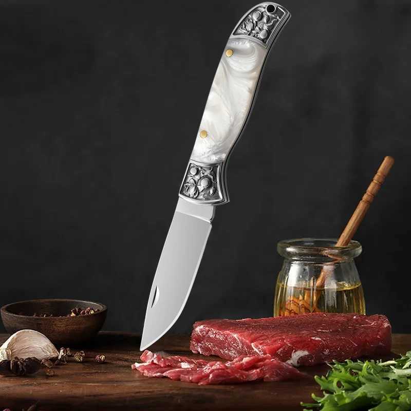 Stainless steel folding practical knife stainless steel folding fruit ingredient knife Y241227