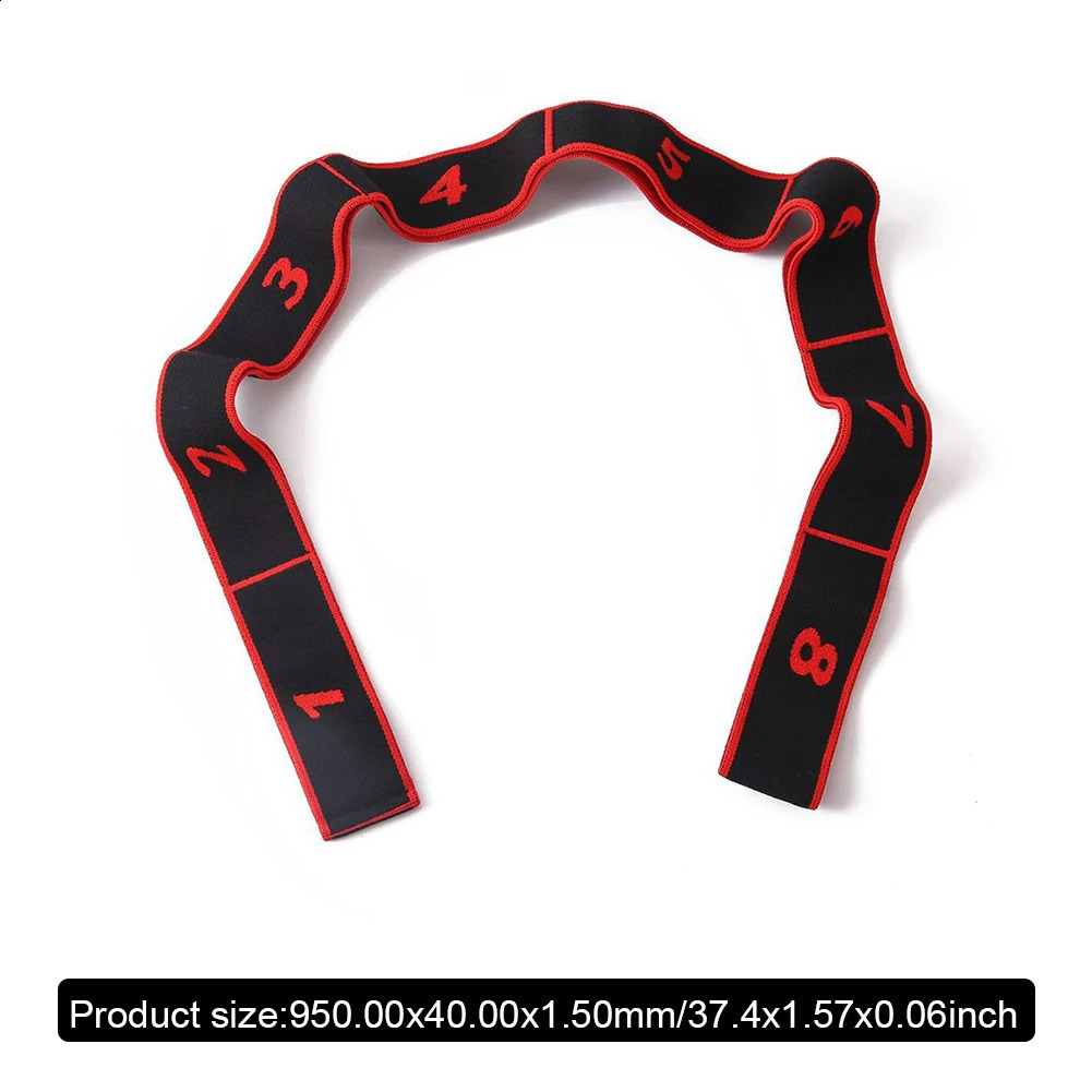 Yoga Strap Multifunctional Stretch Resistance Band with 8 Numbers Stretching Bands for and Physical Therapy 241216