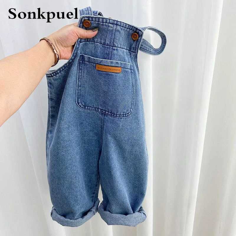 Childrens bag clothes boys autumn pants 2024 new baby bag clothes spring and summer jeans girls pants W241227