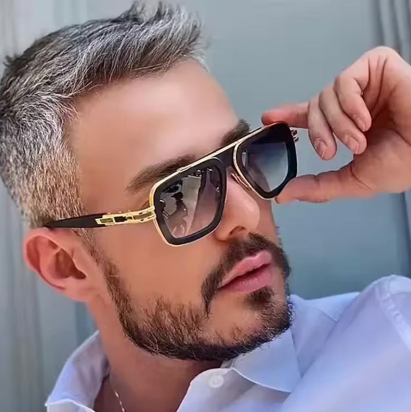 LXN EVO Luxury Sunglasses Designer Brand Mach Six Men Women Flight Seven Rock Style Gradient Pilot Sunglasses Oculos De Sol Fashion Vintage Square Hig