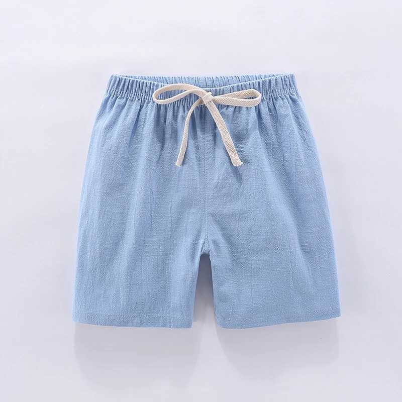 Children Summer Shorts For Boys Kids Casual Beach Shorts Candy Color Cotton Linen Breathable Soft Short Pants For Girl 100-160cm W241227