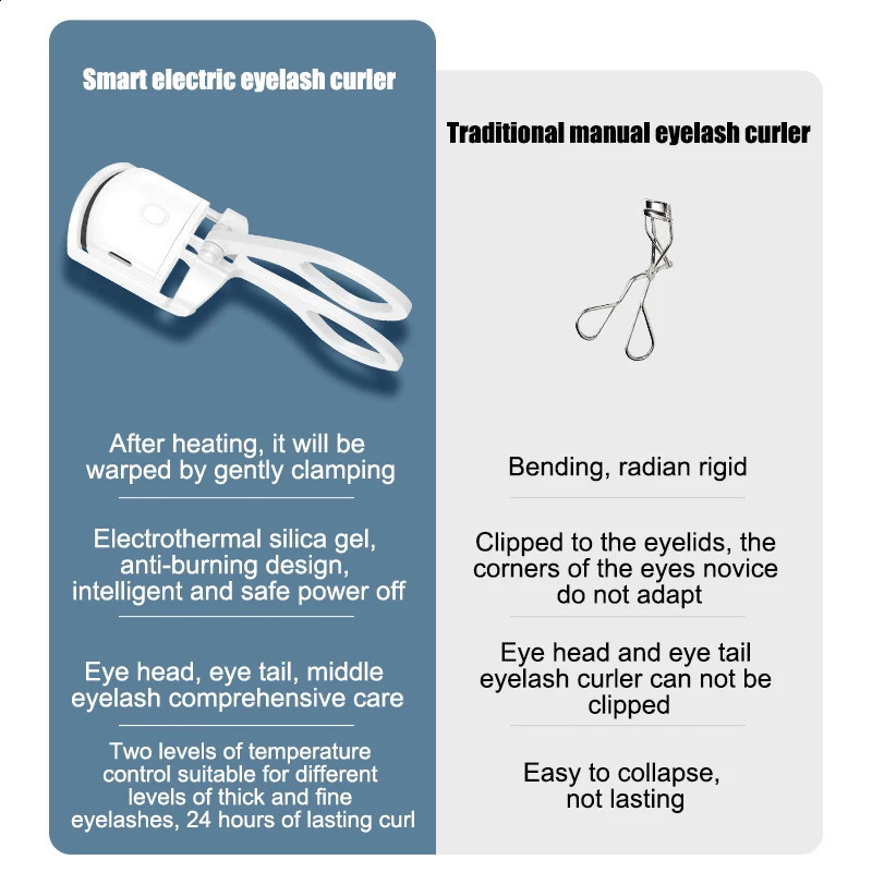 Electric Eyelash Curler USB Rechargeable Temperature Control Ironing Eyelash Portable Shaping and Lasting Curling Eyelash 241226