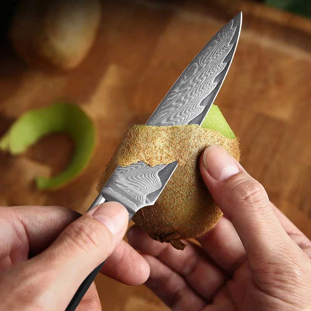 TURWHO 3.5 Paring Knife 67 Layers Japanese Damascus Steel Professional Kitchen Knife Chef Practical Peeling Fruit Knife Cooking Tool Y241227