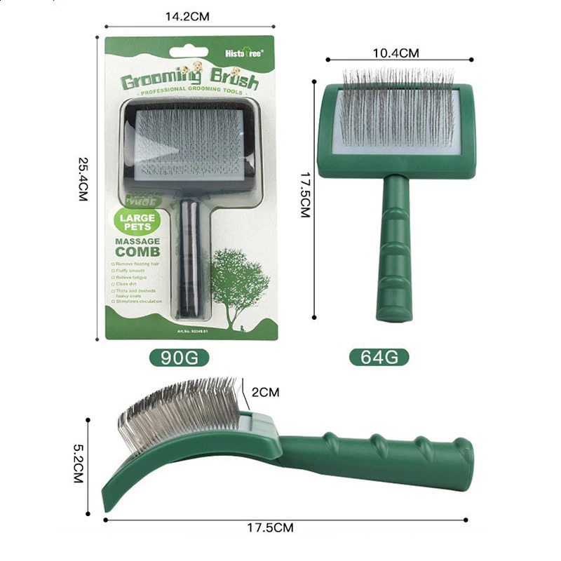 Pet Grooming Comb Shedding Hair Remove Needle Brush Slicker Massage Tool Large Dog Cat Pet Supplies Accessories 241226