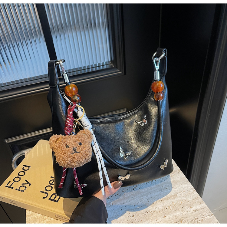2025 New Fashionable Design Butterfly Shoulder Bag for Women, Large Capacity Commuter Diagonal Cross Bag Multi functional Bag