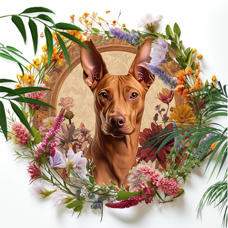 Customized Pharaoh Hound Pet Ornaments - Circular Aluminum Decorative Paintings | Unique Pet Souvenir Tombstones | Perfect Chris