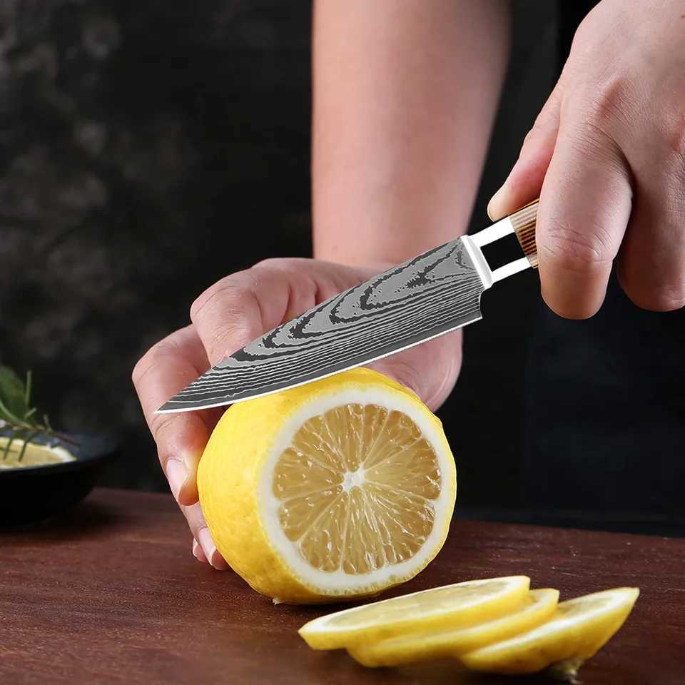 5 Inch Paring Knife Kitchen Knife Forged fr German Stainless Steel Sharp Paring Knife for Cutting Peeling Slicing Fruits Y241227
