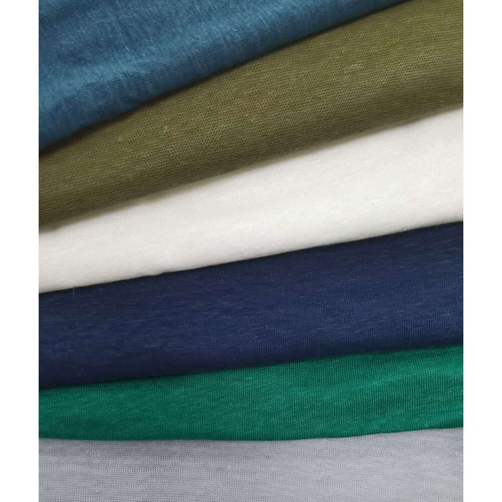 Natural sweat moisture free 17s cotton en plain color 170g single-sided knitted T-shirt cardigan fashion fabric