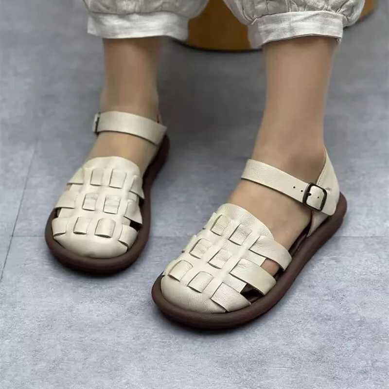 High Quality New Luxury Sandals Summer Shoes Women Strap Beach Sandals Gladistor Style Flat Heels Shoes Female Ladies Sandals Platform Shoes T241227