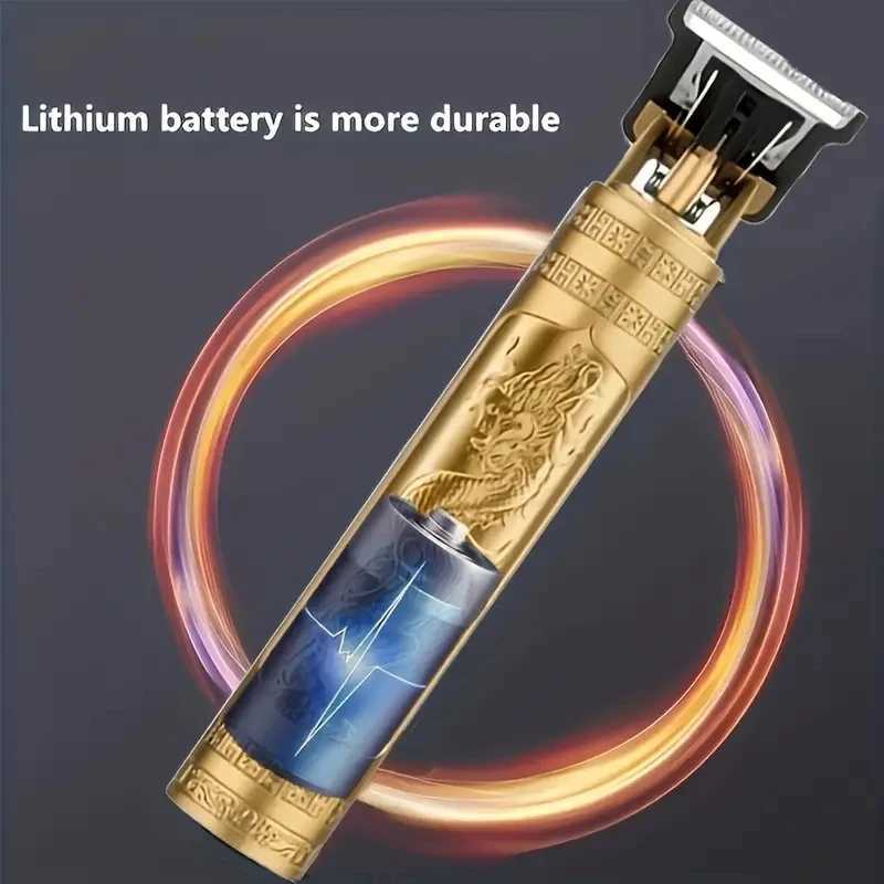 1pc T9 Longfeng hair clipper USB charging Electric hair clipper Oil Head Cutter Plastic Tube Electric Barber W241227