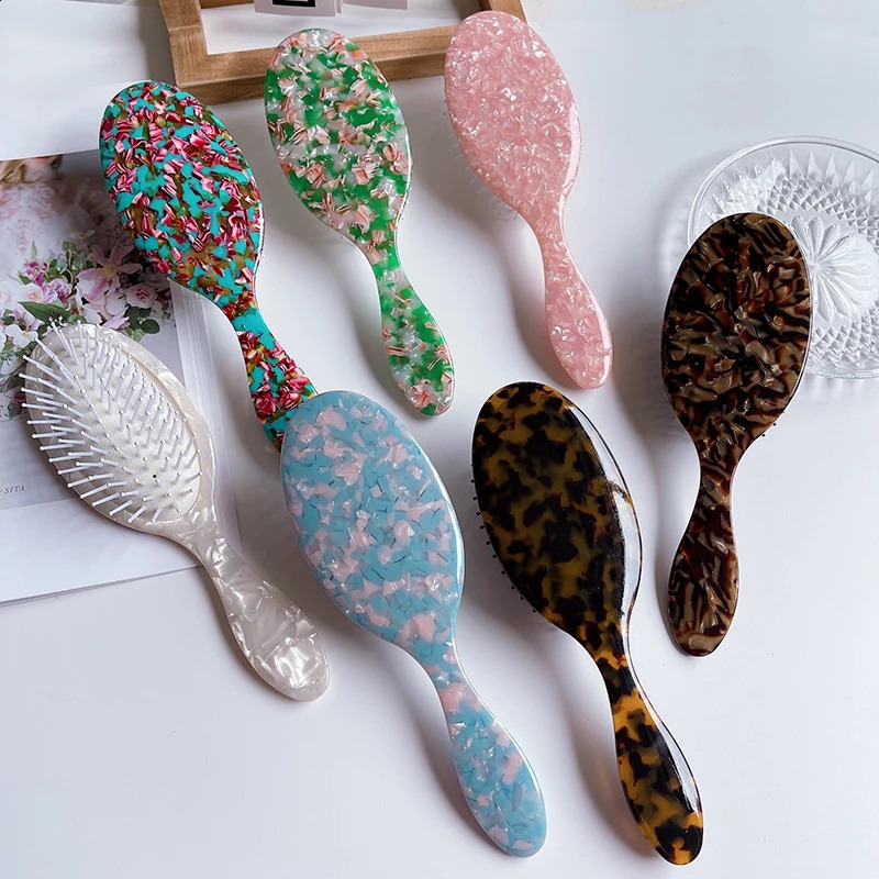 Combs Hairdressing Air Bag Comb Printed Air Cushion Comb Lady Styling Comb Acetic Acid Massage Hair Comb Hairdressing Tool 250103