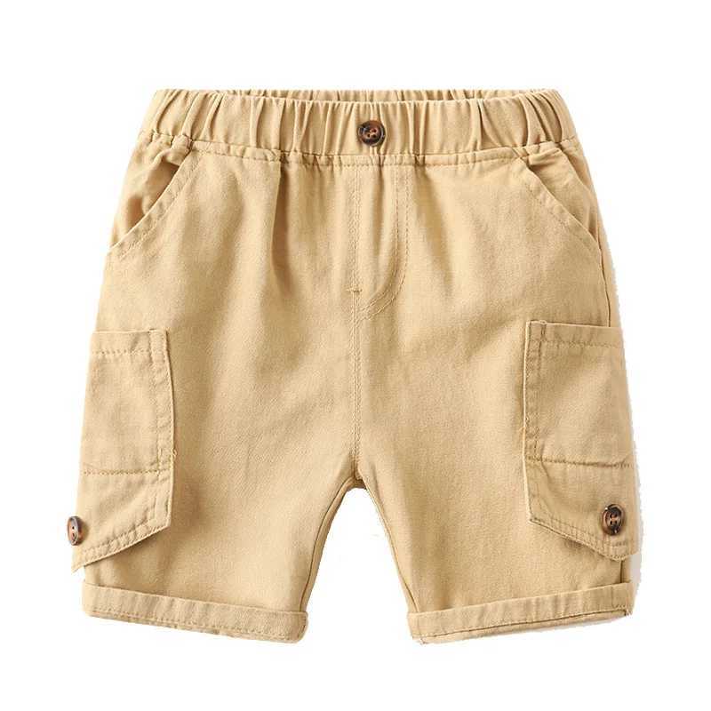 Pockets Boys Cargo Shorts Summer Knee Length Toddler Baby Pants Cotton Children Kids Clothes W241227