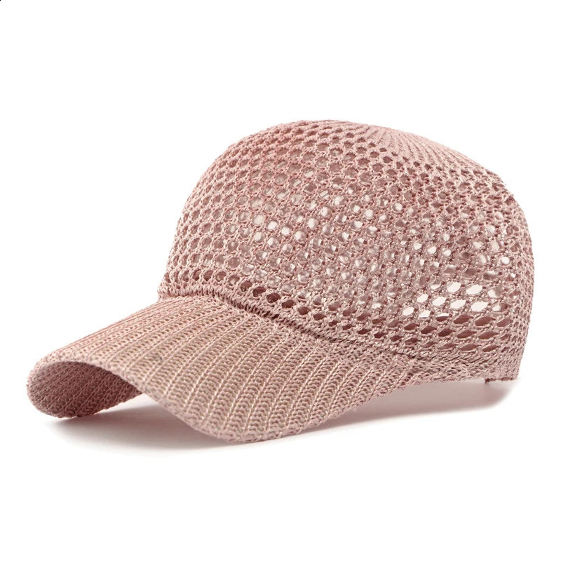 Baseball Cap For Women Summer Hollow Breathable Sun Hats Outdoor Sports Mesh Hat Bone Gorras Trucker Cap 241226