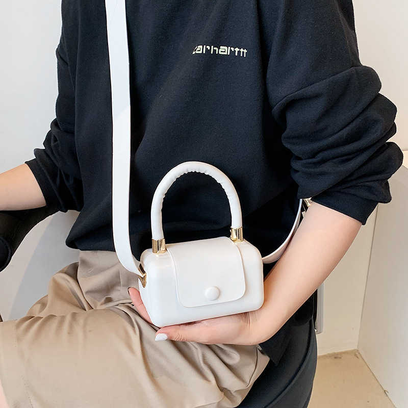 Bag women trendy pottery handbag, popular candy color, simple single shoulder diagonal pillow bag 241215