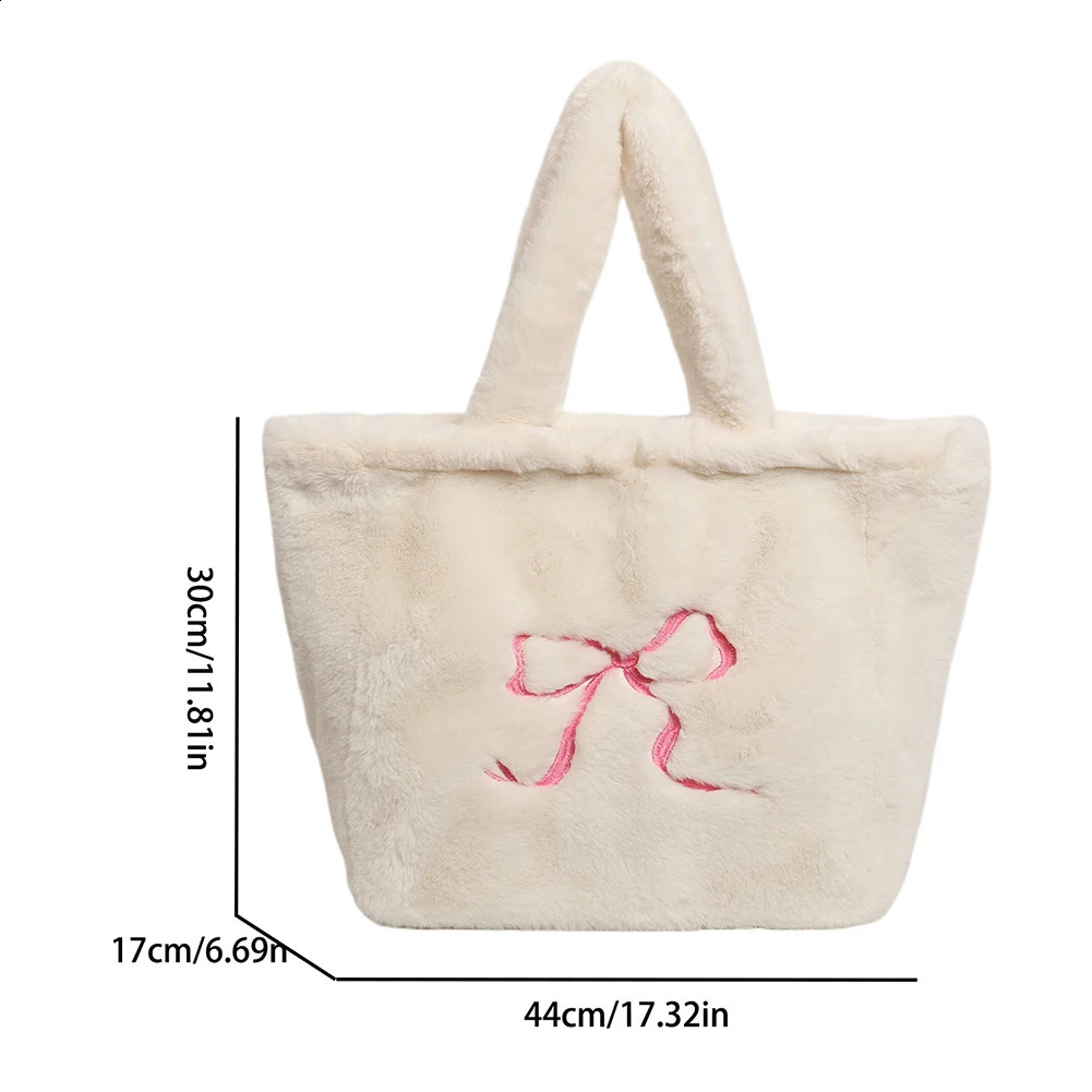 Women Plush Shoulder Bag Fuzzy Top Handle Bag Large Capacity Slouchy Hobo Bag Casual Furry Tote Purse Soft Shopper Bag241226