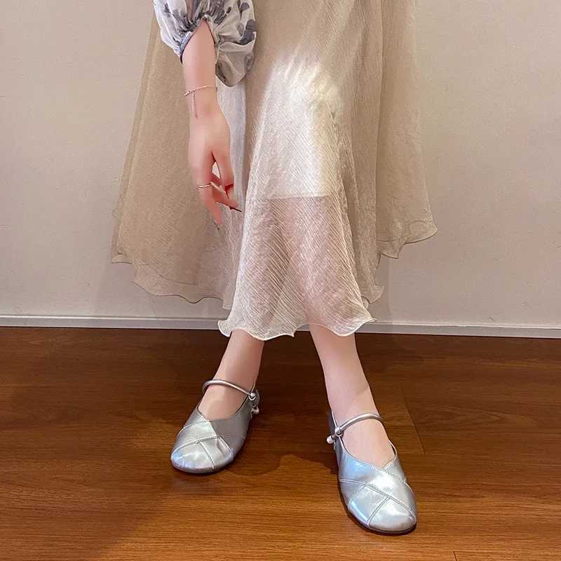 High Quality Women Leather Flats Shoes New Women Flat Footwear Spring Summer Mary Janes Casual Shoes Shallow Mouth Sandals T241227