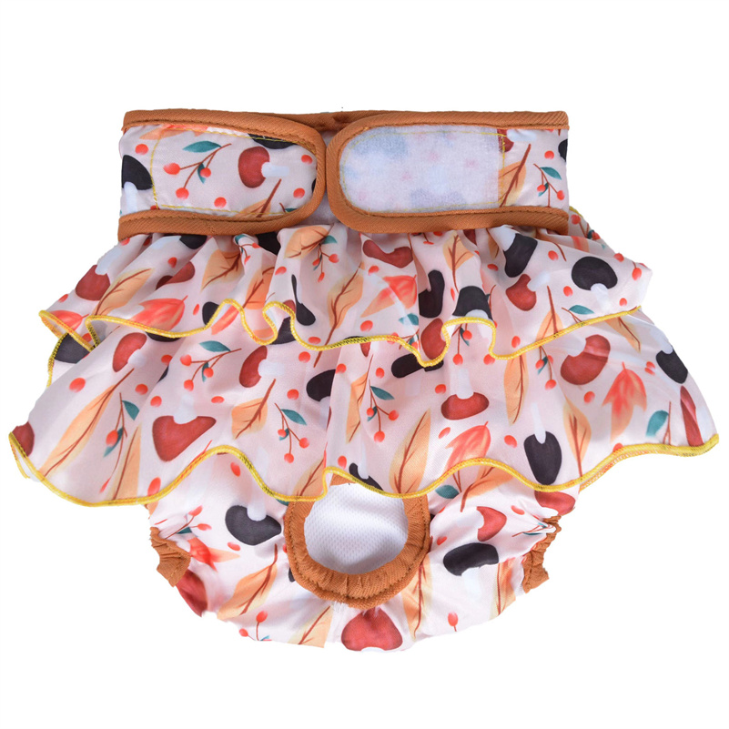 Washable Female Dog Diapers Highly Absorbent Girl Puppy Nappies Doggies Period Diapers Reusable Panties Dresses for Female Dogs